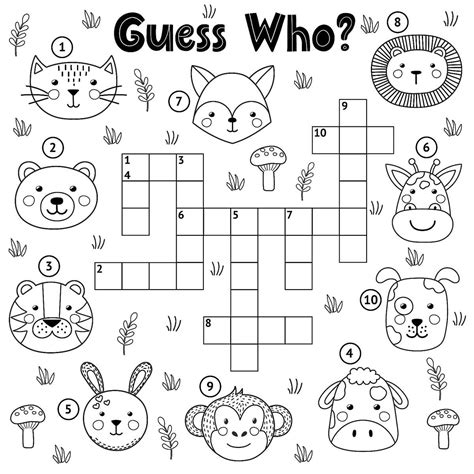 Free Printable Crossword Puzzles for Kids .